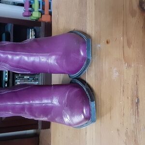John Fluevog Purple Heeled Boots